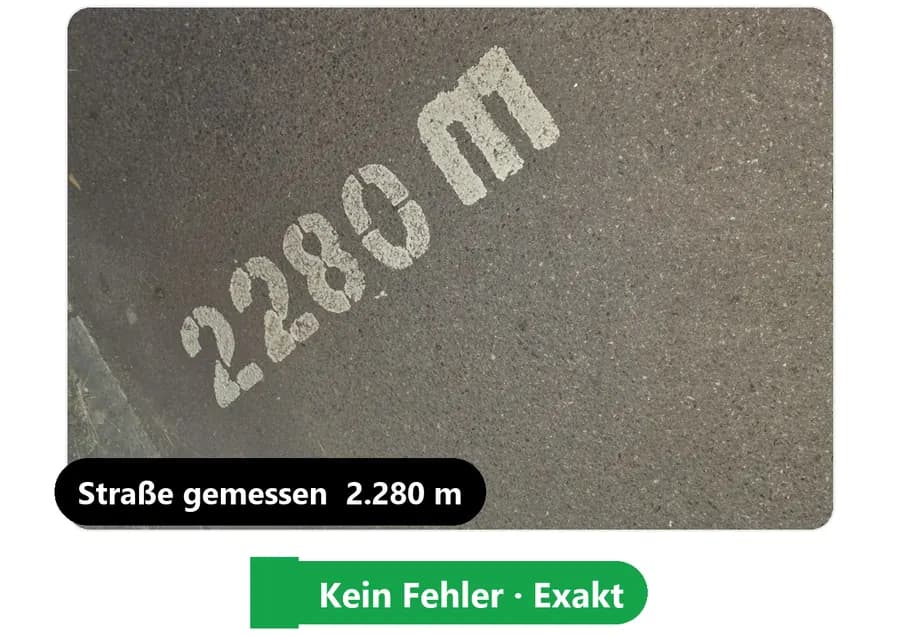 Die Distanz stimmt
